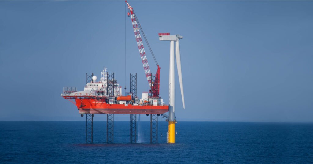 Jack-Up Analysis enabling the vessel besides an offshore wind turbine in construction.